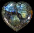 Flashy Polished Labradorite Heart #58856-1